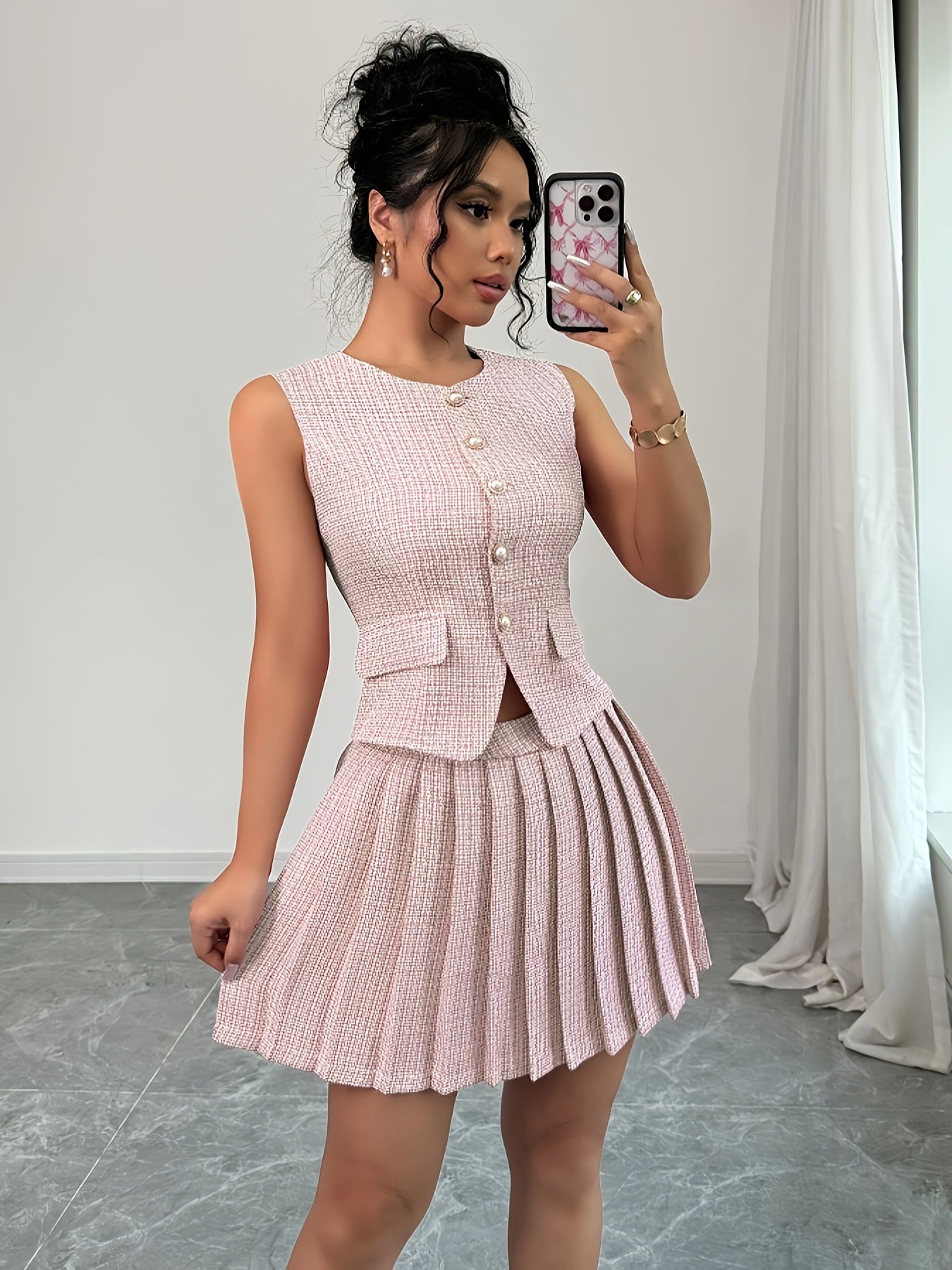 Conjunto Feminino Colete e Saia Sanys