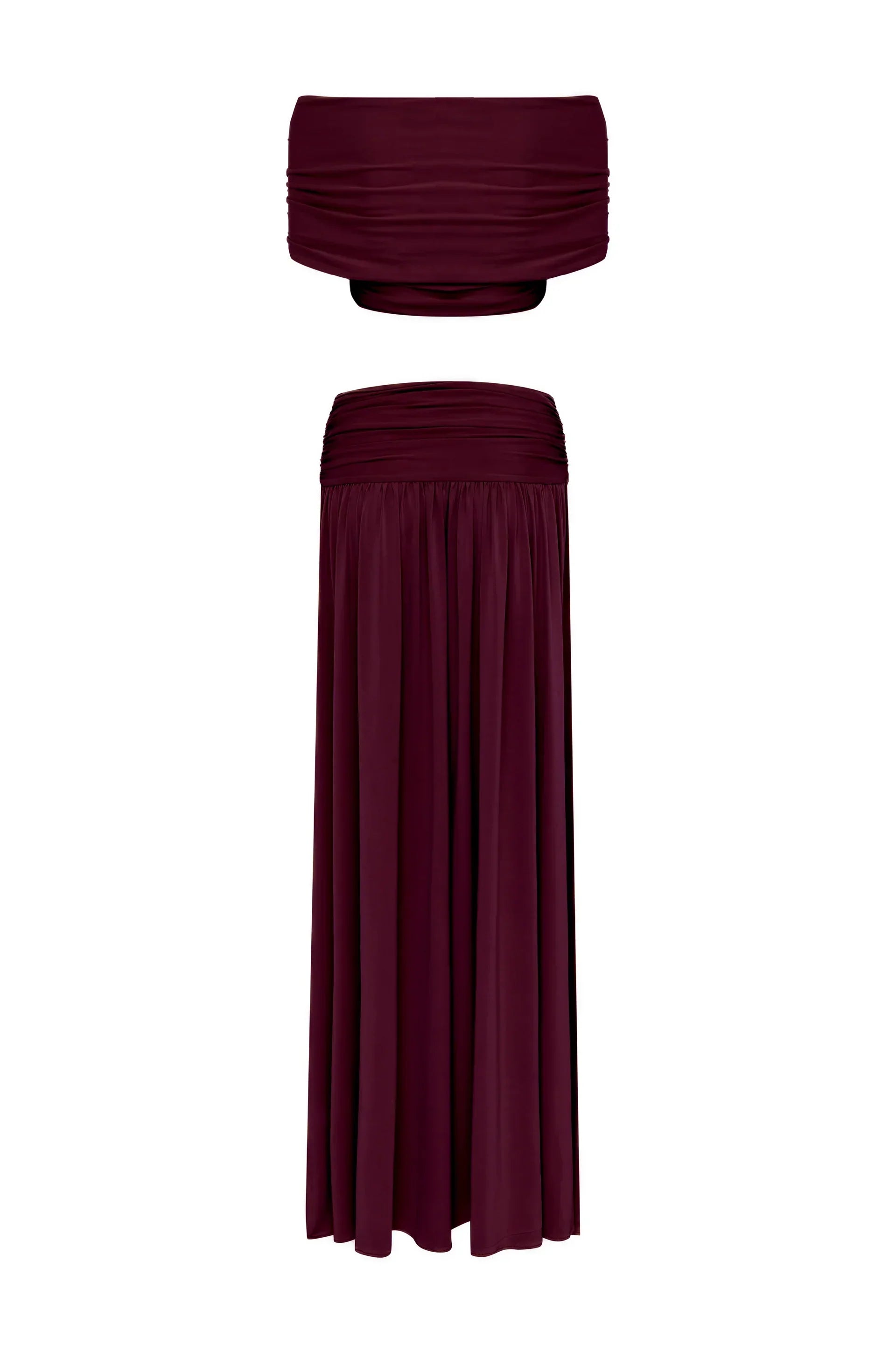 Conjunto Cropped e Saia Longa Dalene