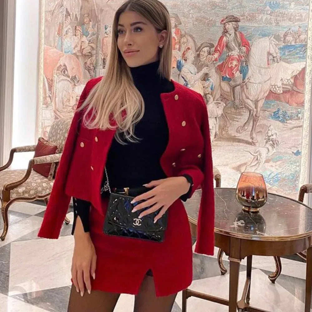 Conjunto Casaco e Saia Ruby