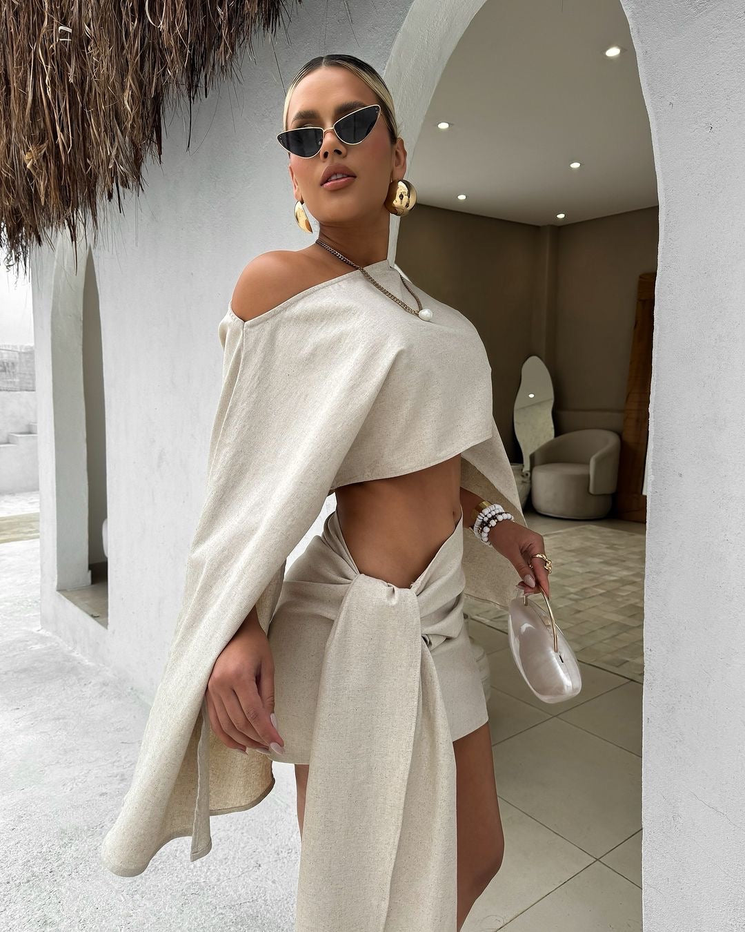 Conjunto Cropped e Saia Sandy - OÁSIS