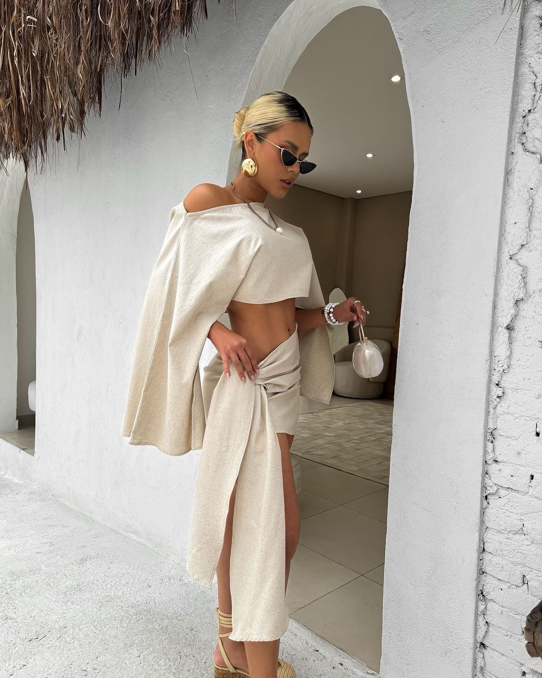 Conjunto Cropped e Saia Sandy - OÁSIS