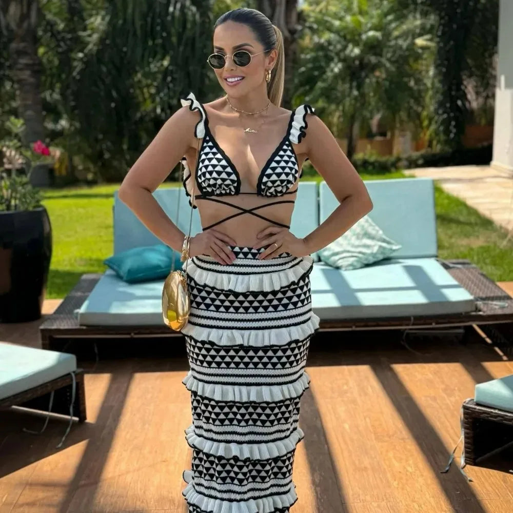Conjunto Praiano em Tricô Modal Aika - OÁSIS