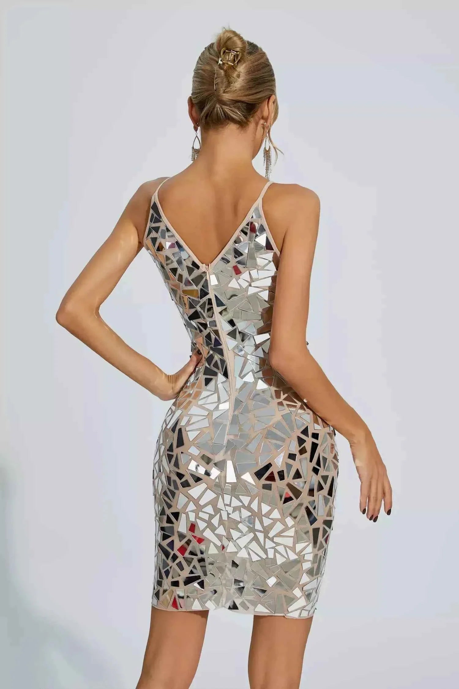 Vestido Espelhado Curto – Argent