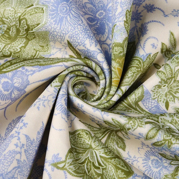 Vestido Longo Floral Tomara que Caia com Fenda Assimétrica e Babados – Fleurisse