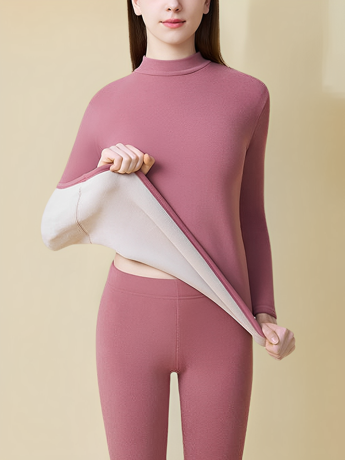Conjunto Feminino Térmico Peluciado Blusa e Legging Belinda