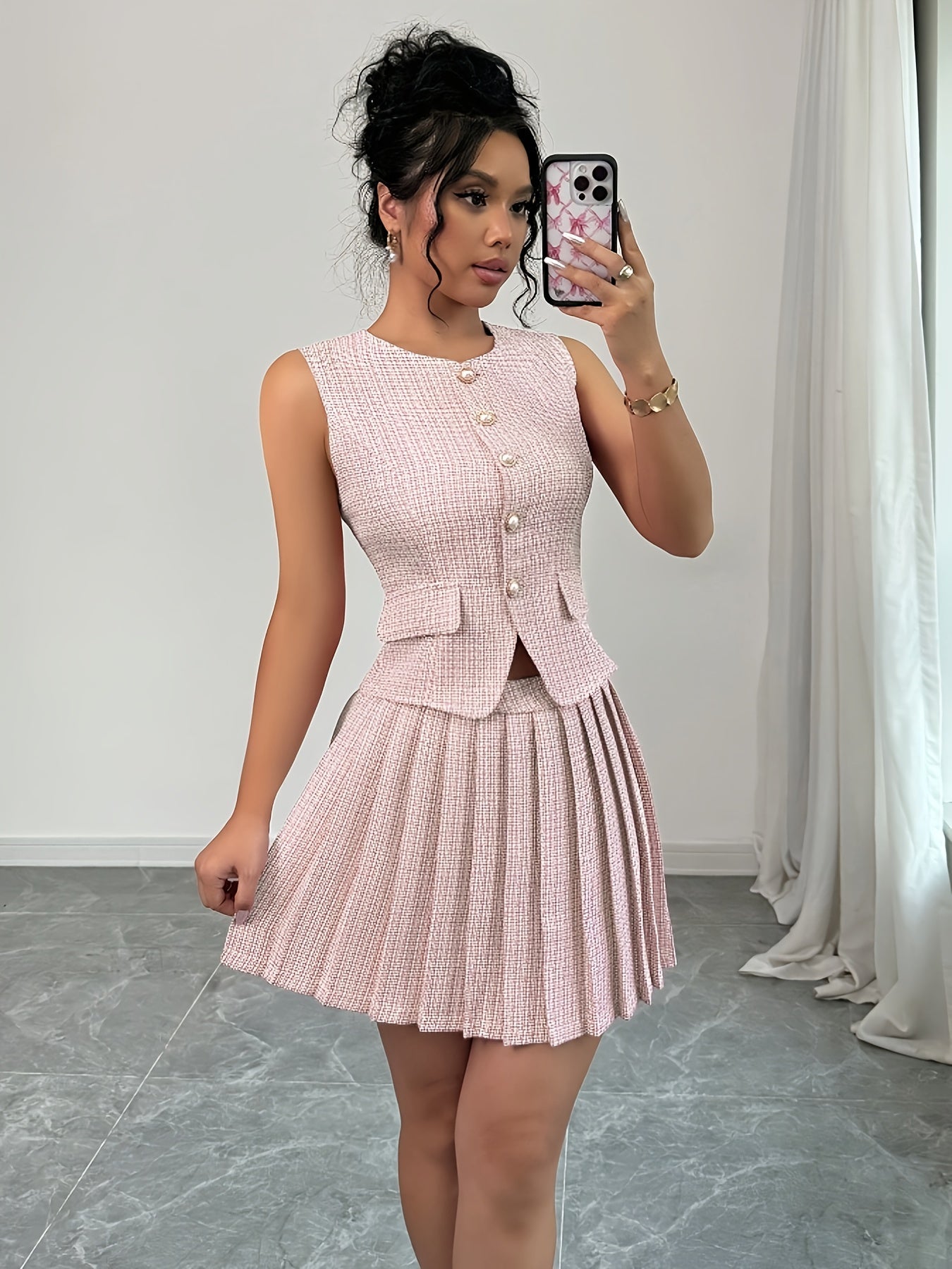 Conjunto Feminino Colete e Saia Sanys