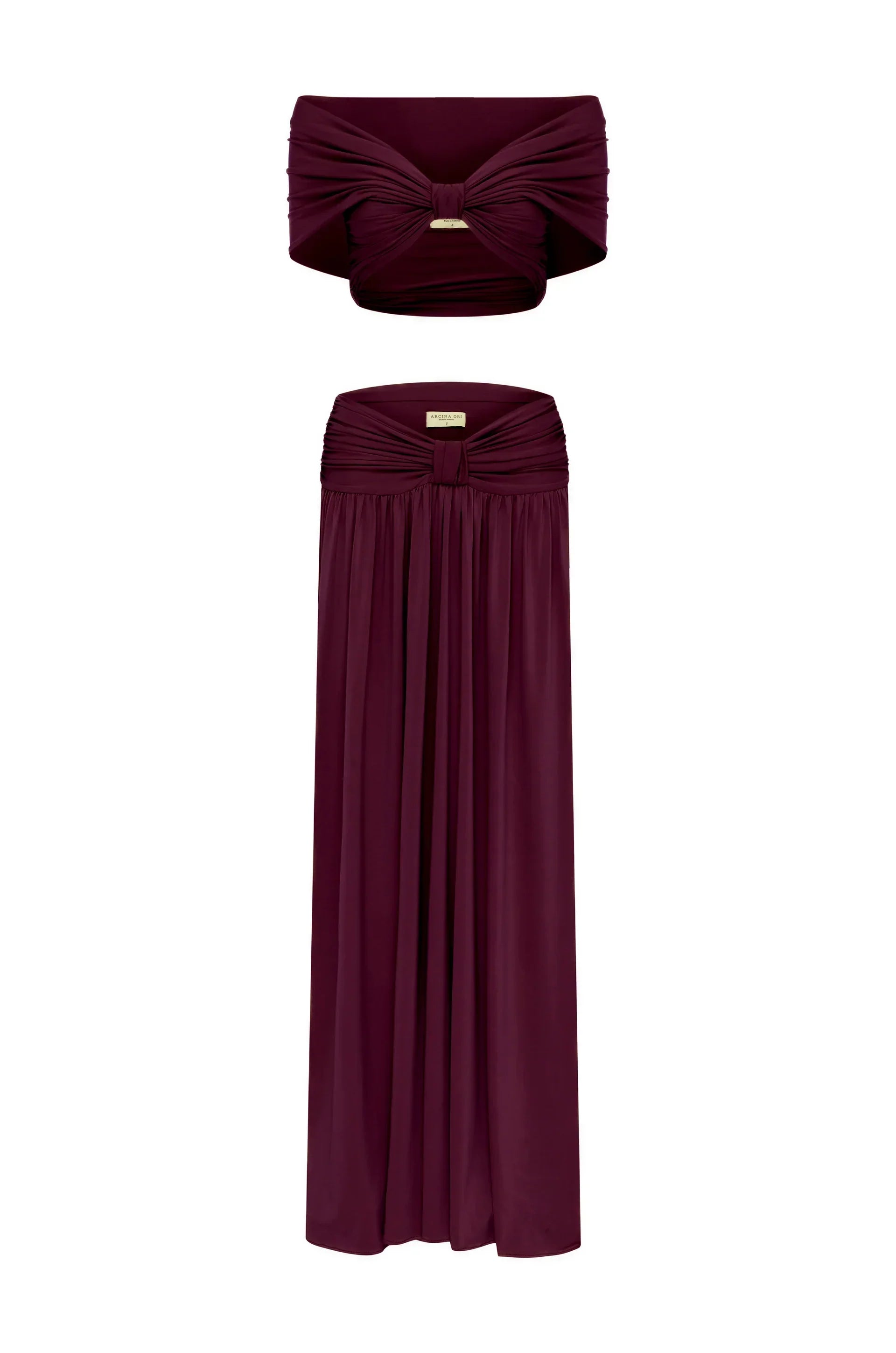 Conjunto Cropped e Saia Longa Dalene
