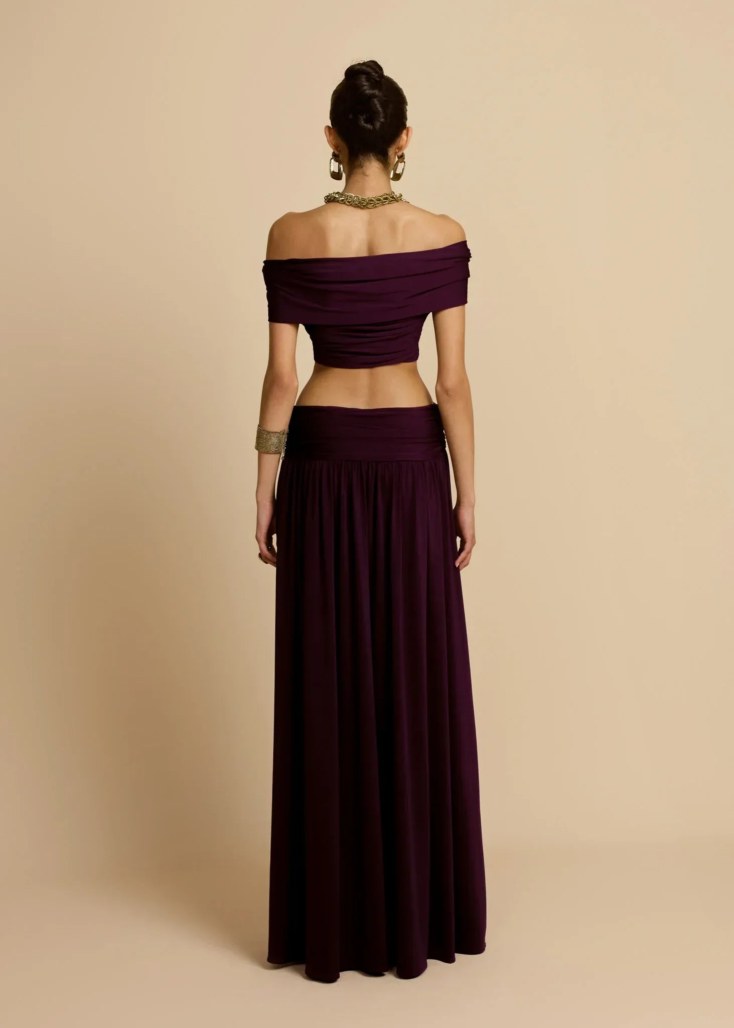 Conjunto Cropped e Saia Longa Dalene