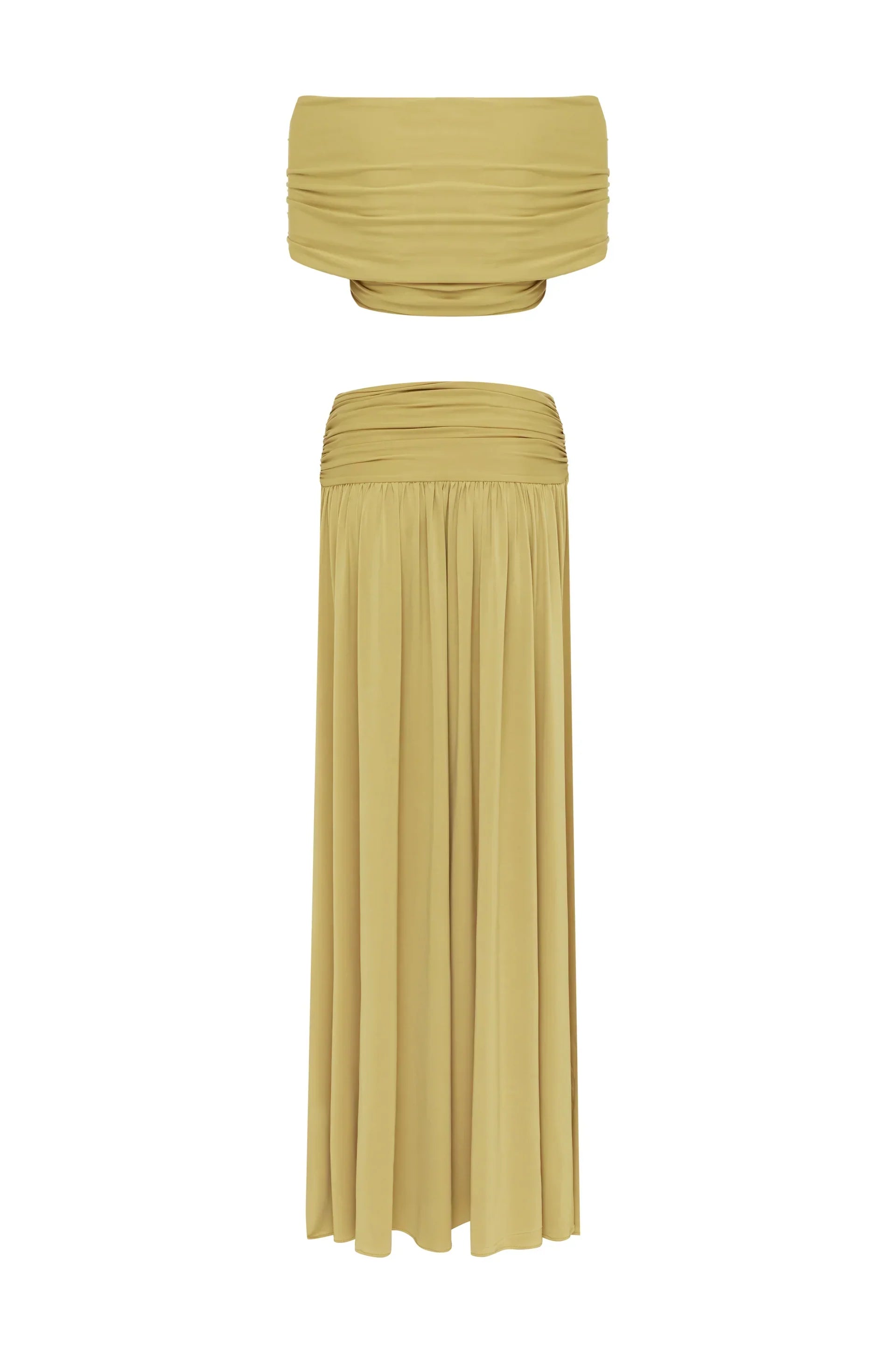 Conjunto Cropped e Saia Longa Dalene