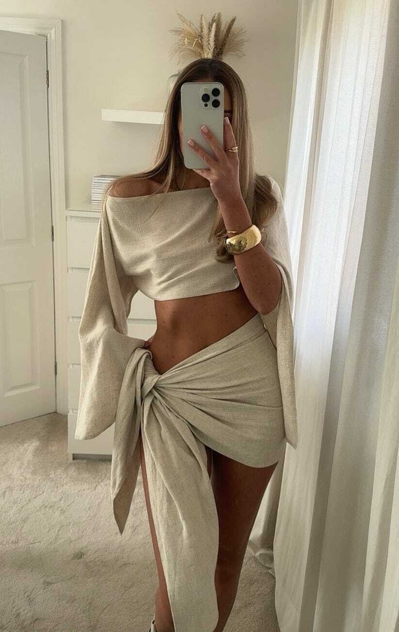 Conjunto Cropped e Saia Sandy - OÁSIS