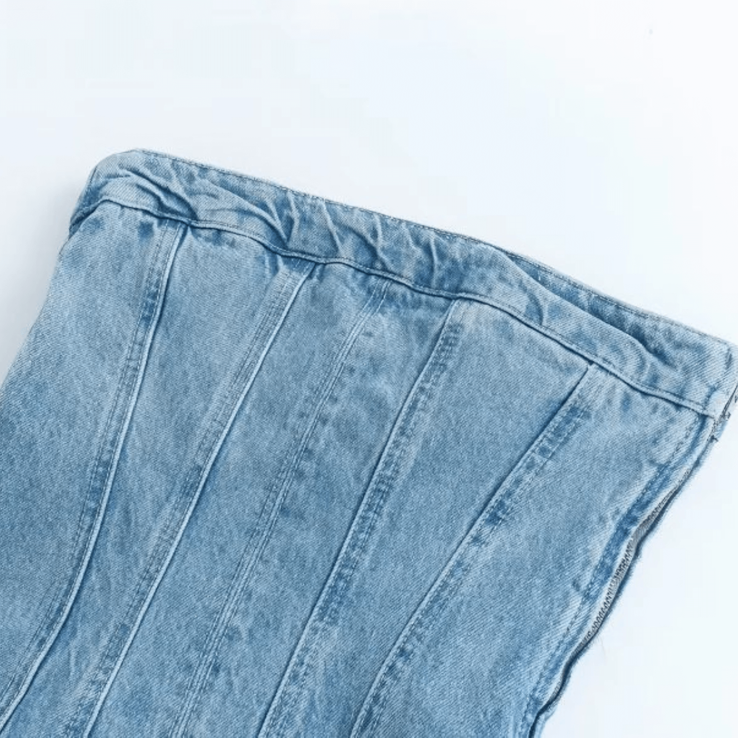 Vestido Jeans Curto Tomara que Caia Estilo Corset – Bordeaux
