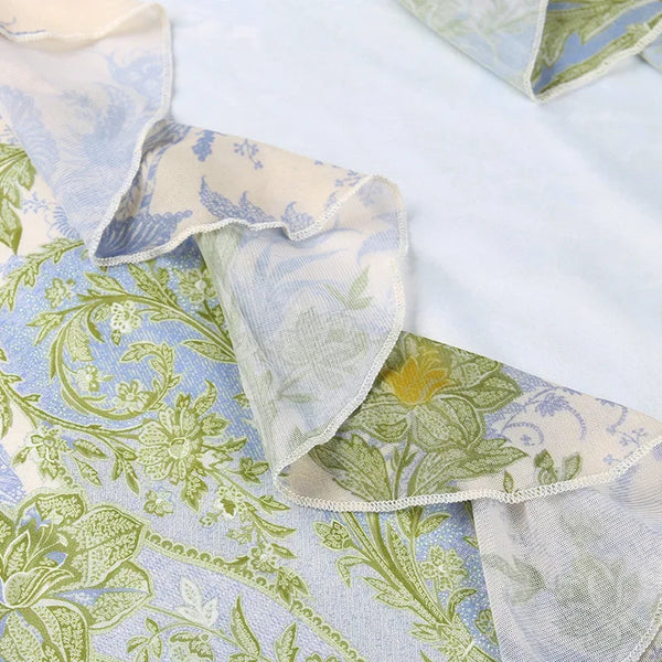 Vestido Longo Floral Tomara que Caia com Fenda Assimétrica e Babados – Fleurisse