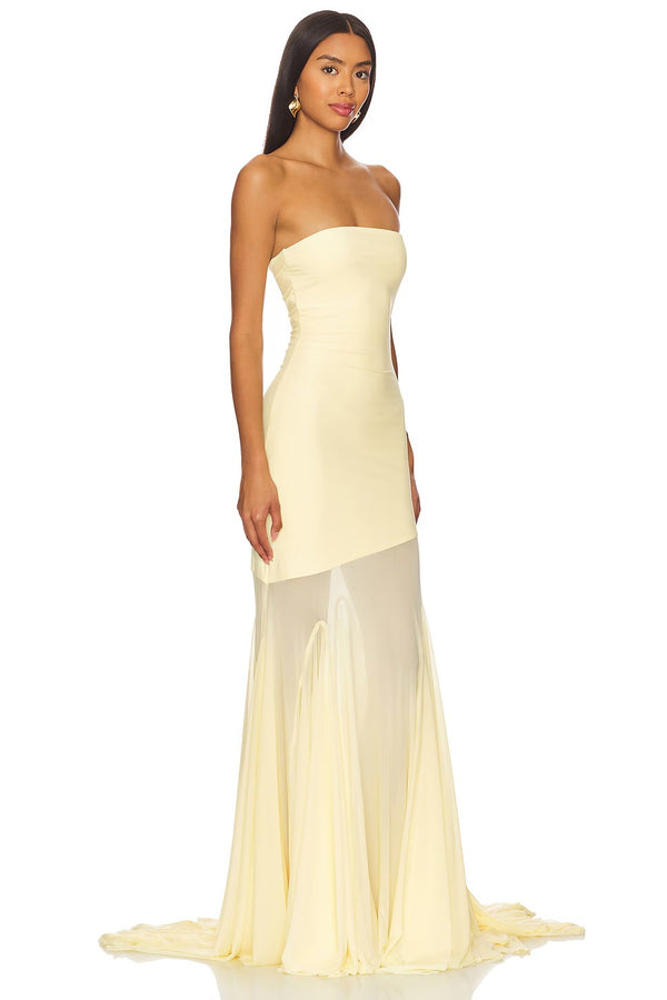 Vestido de Festa Longo Sereia Tomara que Caia Escultural com Saia Fluida – Calypso