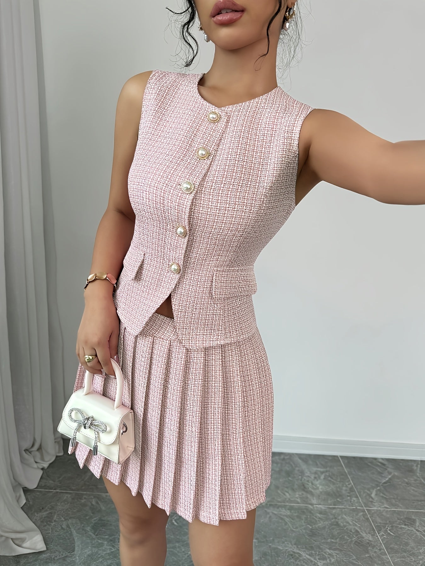 Conjunto Feminino Colete e Saia Sanys